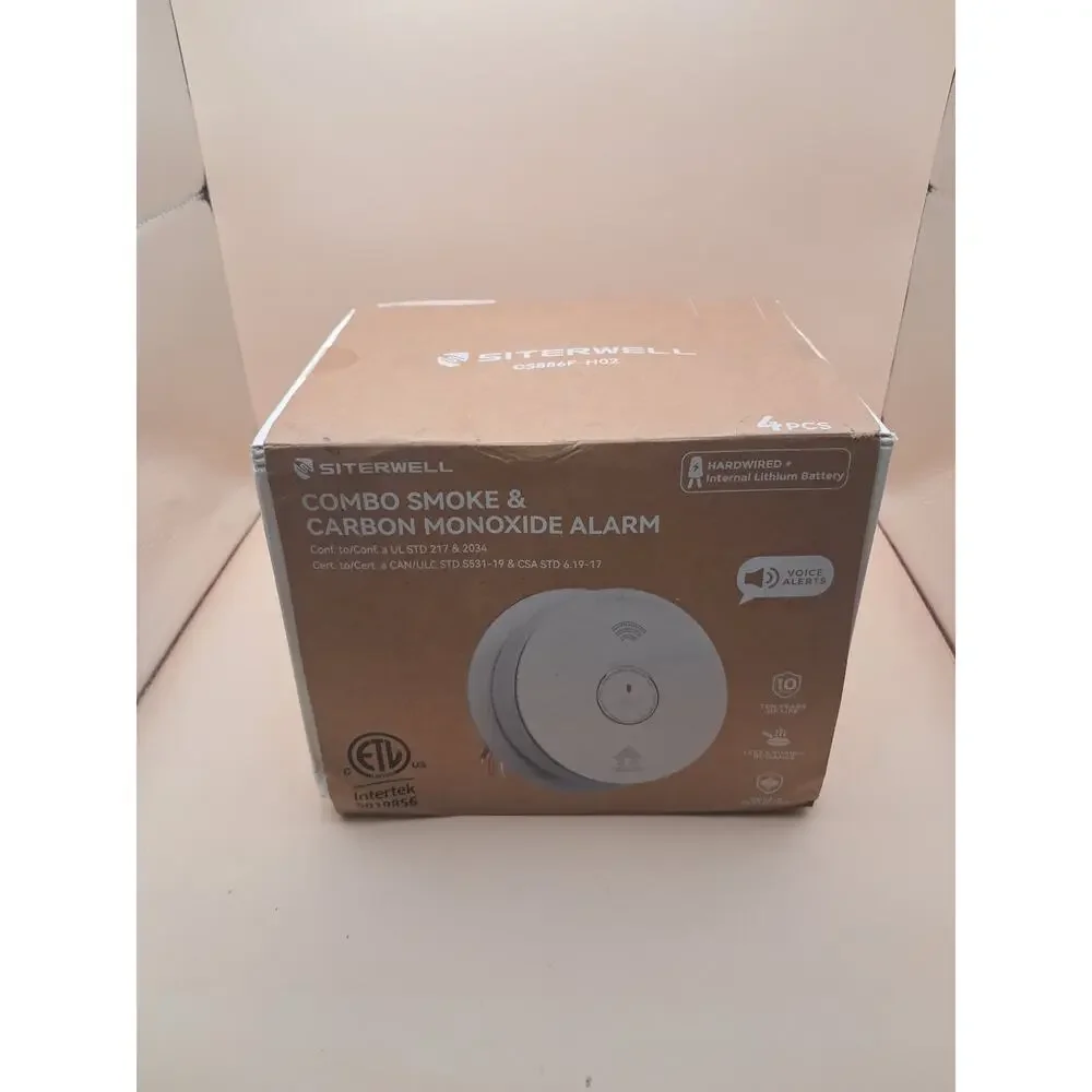 SITERWELL GS886F-H02 combo smoke and carbon monoxide alarm 4 pack new